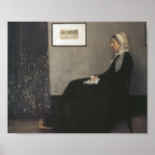 Poster Arrangement en gris et noir - Mère de Whistler