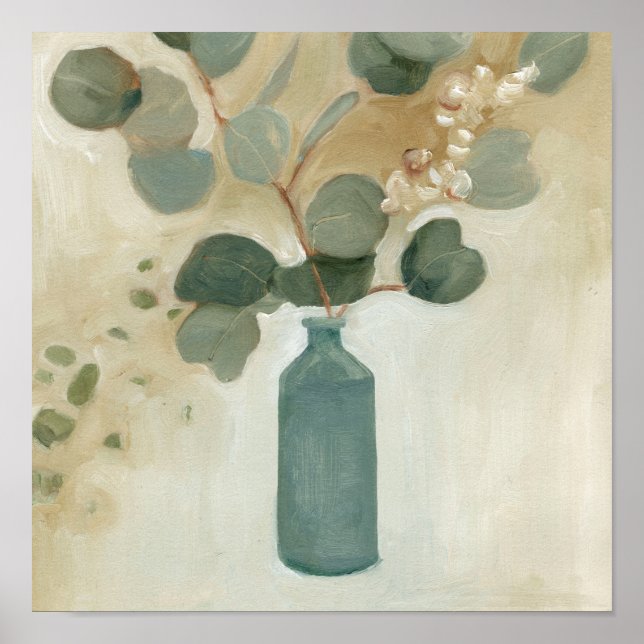 Poster Arrangement neutre - Verdure dans le Vase (Devant)