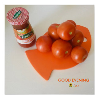 POSTER ARRANGEMENT TOMATES ET PÂTES