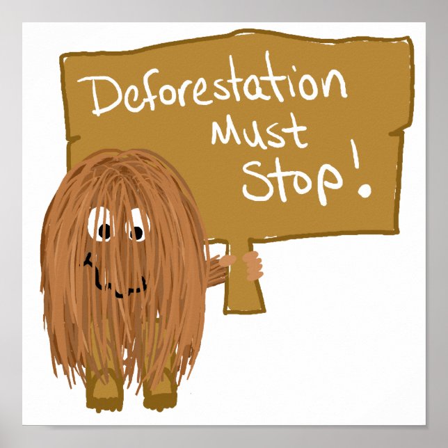 Poster arrêt Brown de la déforestation (Devant)
