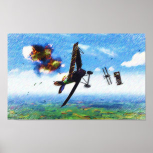 Poster Arrêt Fokker D.VII par Nieuport 28.C1