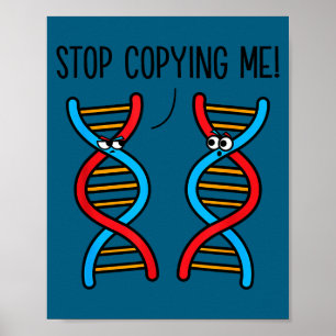 Poster Arrête de me copier blague scientifique drôle de p
