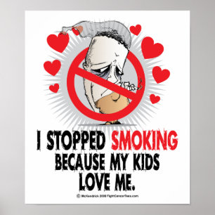 Poster Arrêter de fumer les enfants
