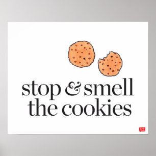 Poster Arrêter et sentir les cookies
