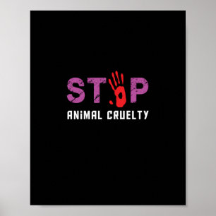 Poster arrêter la cruauté animale