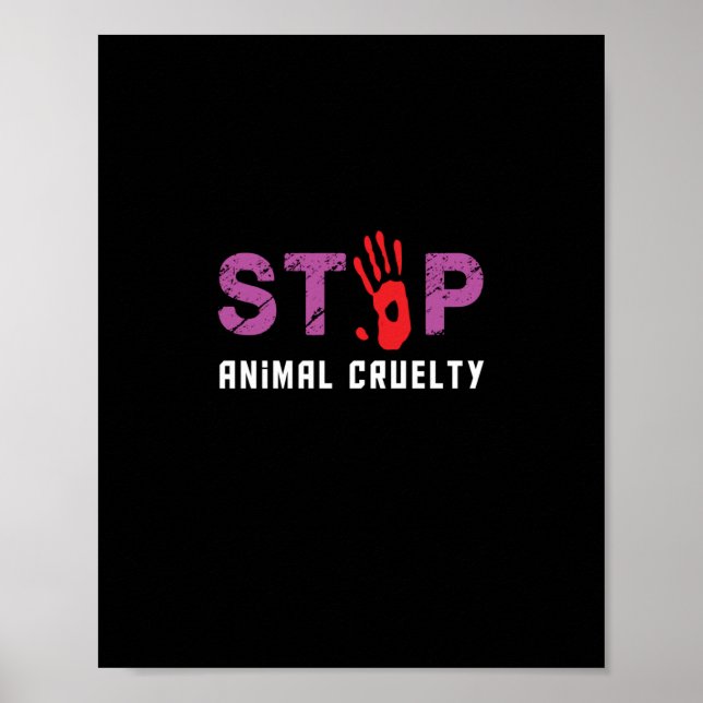 Poster arrêter la cruauté animale (Devant)