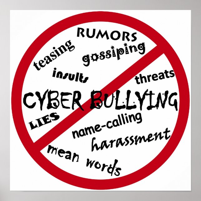 Poster Arrêter la cyberintimidation (Devant)