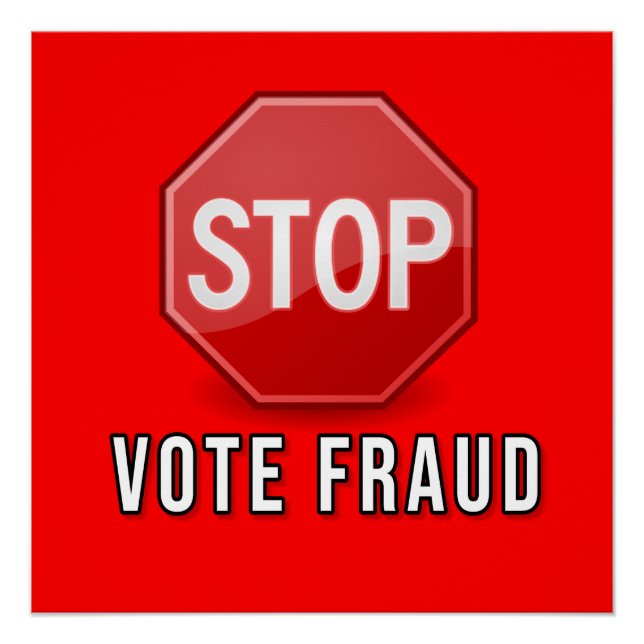 Poster Arrêter la fraude électorale (Devant)