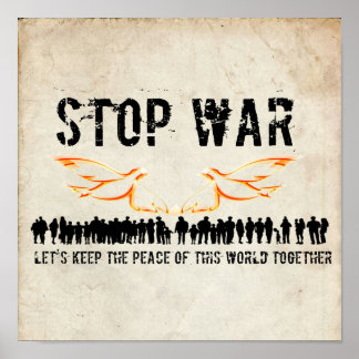 Poster arrêter la guerre