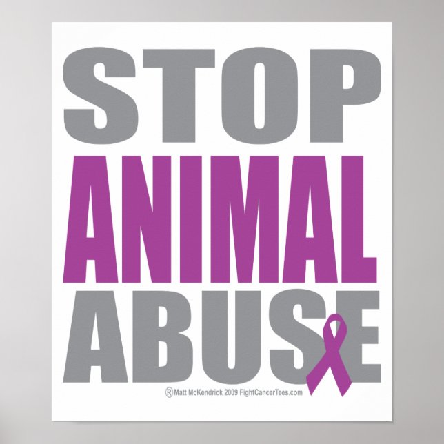 Poster Arrêter la maltraitance animale (Devant)