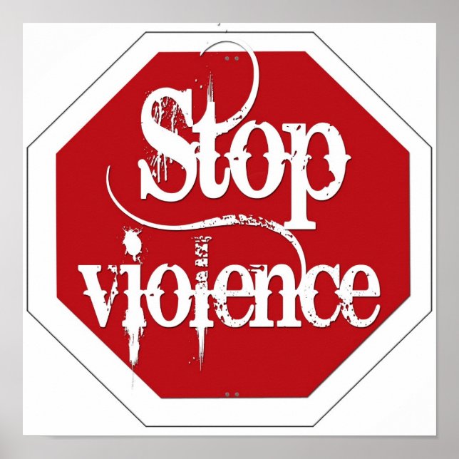 Poster Arrêter la violence (Devant)