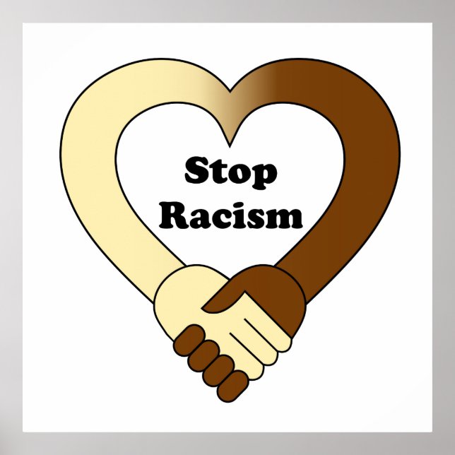 Poster Arrêter l'affiche contre le racisme (Devant)