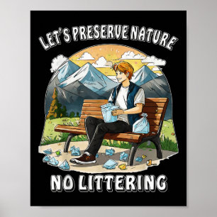 Poster Arrêter le filtrage de protection de la nature De