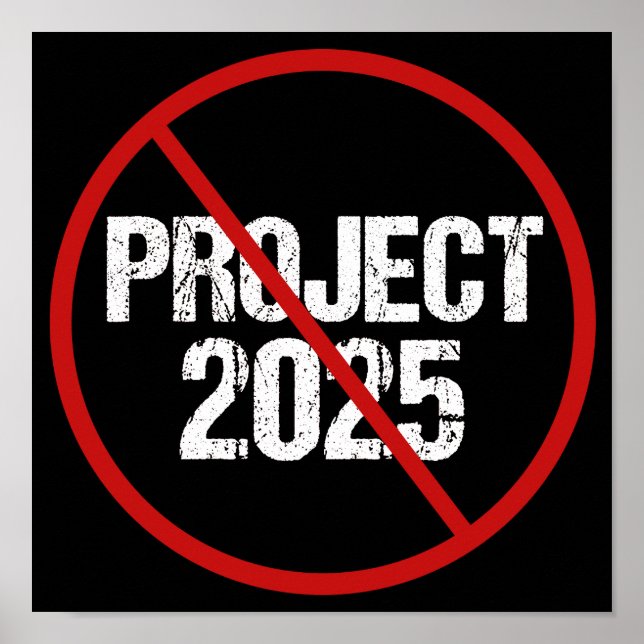 Poster Arrêter le projet 2025 Politique (Devant)