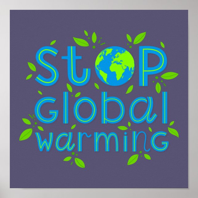 Poster Arrêter le Réchauffement climatique (Devant)