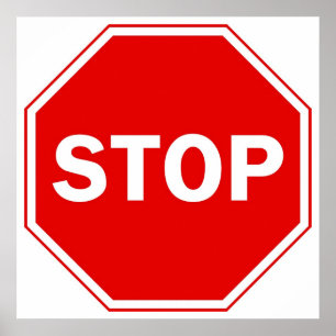 Poster Arrêter le signe