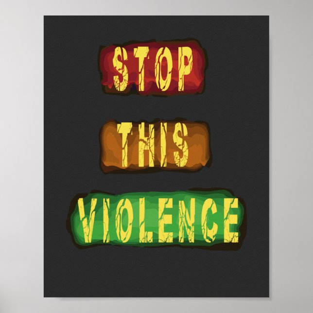 Poster Arrêtez cette violence (Devant)