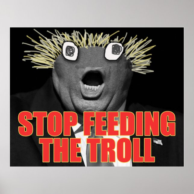Poster Arrêtez D'Alimenter Le Troll (Devant)