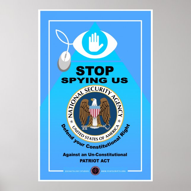Poster Arrêtez de nous espionner (Devant)