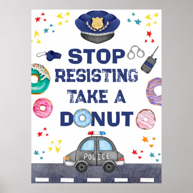 Poster Arrêtez de résister à la nourriture du parti Anniv (Devant)