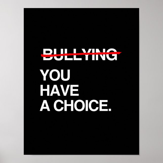 POSTER ARRÊTEZ DE VOUS BALANCER VOUS AVEZ LE CHOIX (Devant)