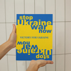 Poster Arrêtez la guerre en Ukraine maintenant Drapeau Vi