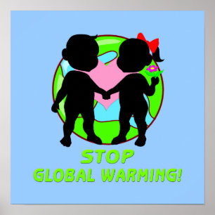 Poster Arrêtez l'affiche de réchauffement climatique