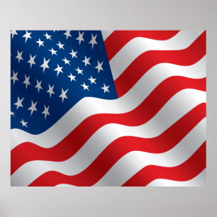 Poster ARRIÈRE-DOSSIER PHOTO COMPACTE - Drapeau américain