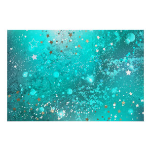 Poster Arrière - plan à huile Turquoise de la menthe
