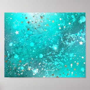 Poster Arrière - plan à huile Turquoise de la menthe