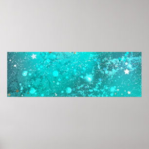 Poster Arrière - plan à huile Turquoise de la menthe