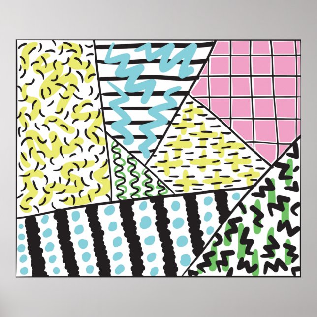 Poster Arrière - plan à main Abstraite 3 (Devant)