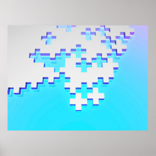 Poster arrière - plan Abstrait avec puzzle gris avec des