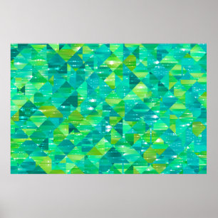 Poster arrière - plan Abstrait. mosaïque verte