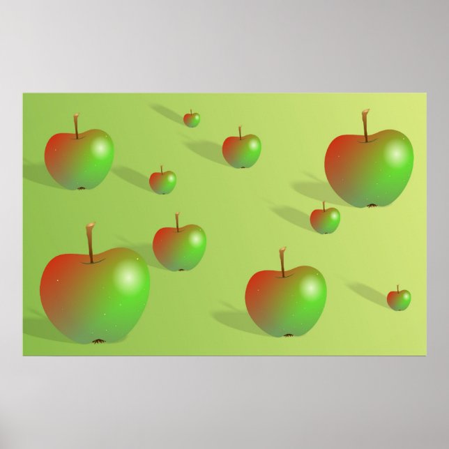 Poster Arrière - plan Apple (Devant)