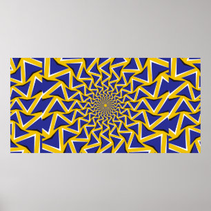 Poster Arrière - plan bitmap d'illusion de mouvement opti