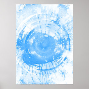 Poster Arrière - plan bleu abstrait d'aquarelle, texture