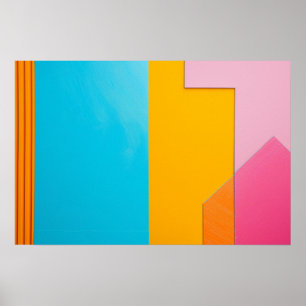 Poster Arrière - plan coloré de rectangles