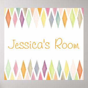 Poster Arrière - plan conçu d'aquarelle