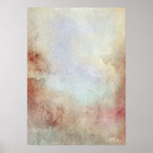 Poster Arrière - plan d'automne d'aquarelle