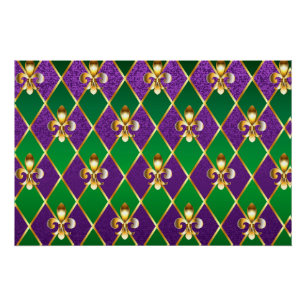 Poster Arrière - plan de bijoux Mardi Gras