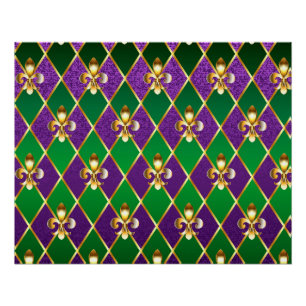 Poster Arrière - plan de bijoux Mardi Gras