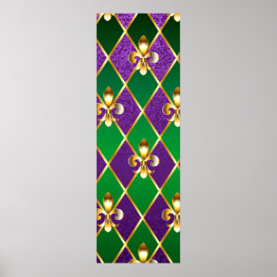 Poster Arrière - plan de bijoux Mardi Gras