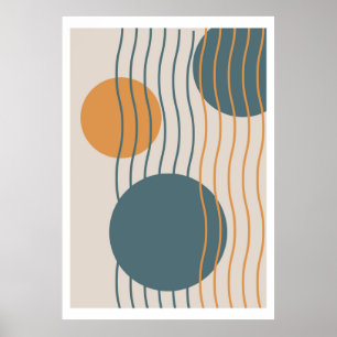 Poster Arrière - plan de conception du soleil et de la lu