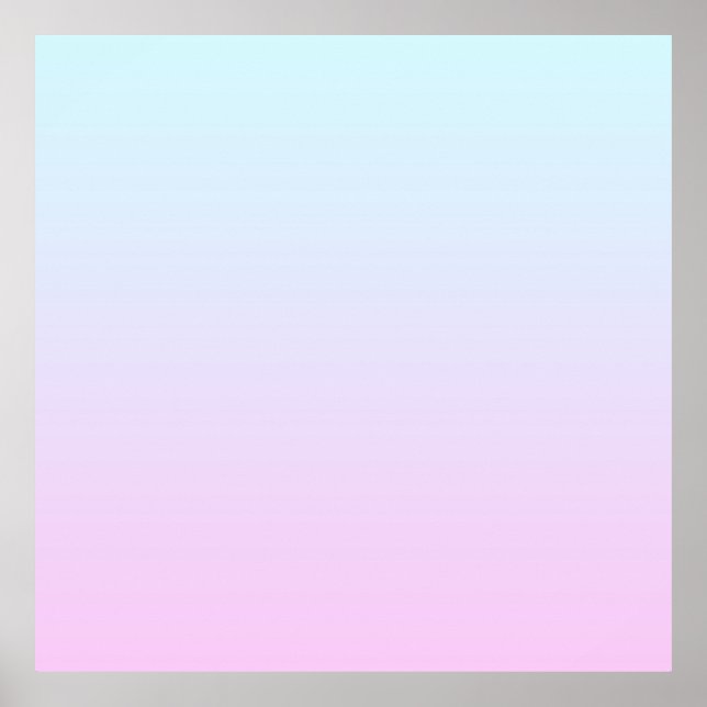 Poster Arrière - plan de dégradé rose et bleu pastel (Devant)