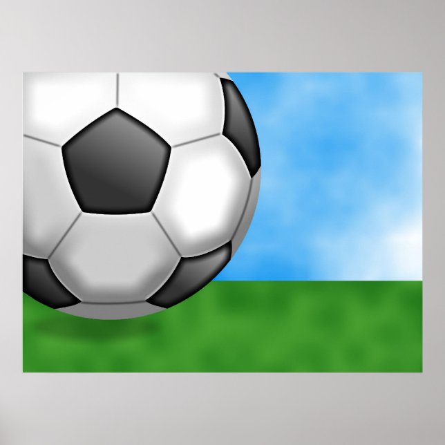 Poster Arrière - plan de football (Devant)