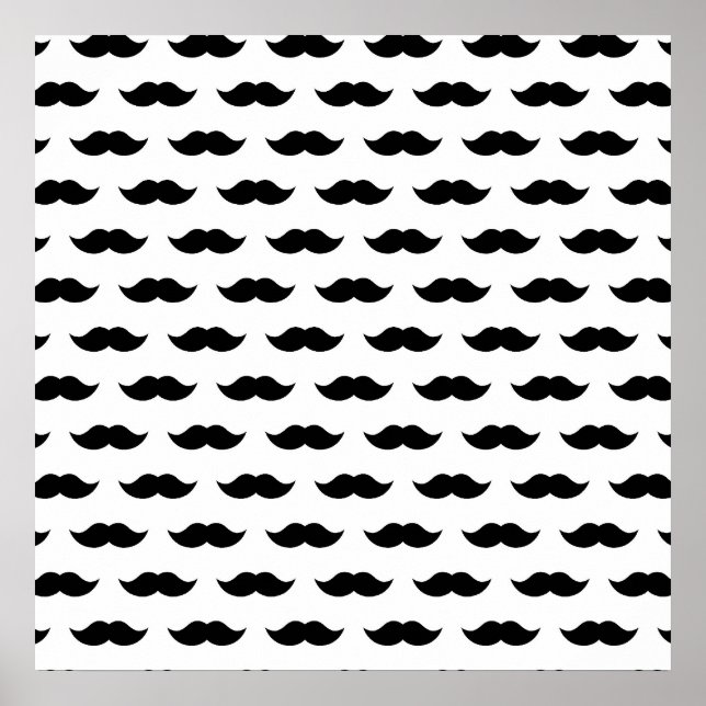 Poster Arrière - plan de la moustache noire (Devant)
