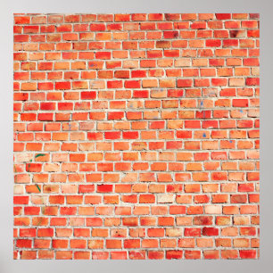 Poster Arrière - plan de mur de briques ou de texturebric