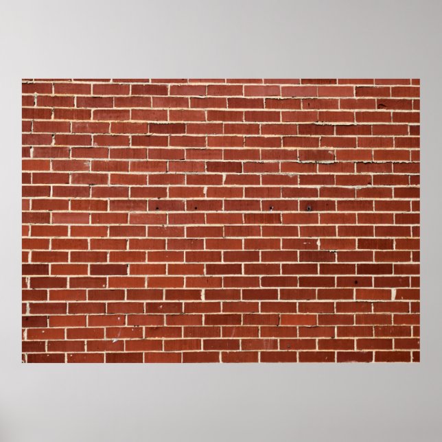 Poster Arrière-plan de mur en briques rouges (Devant)