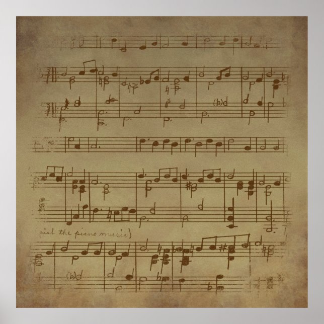 Poster arrière - plan de musique vintage (Devant)